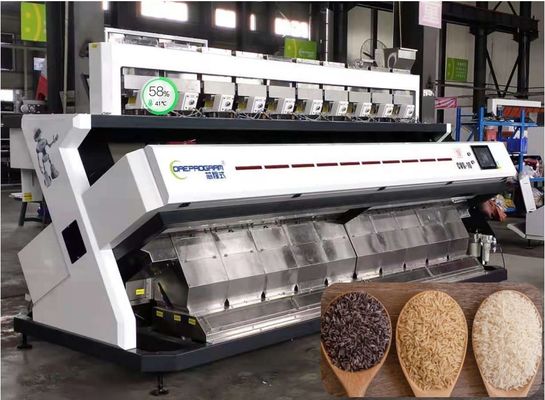 calidad  10 Chutes Rice Color Sorter Large Capacity Black White Red Brown Waterfall Structure 2520Kg fábrica