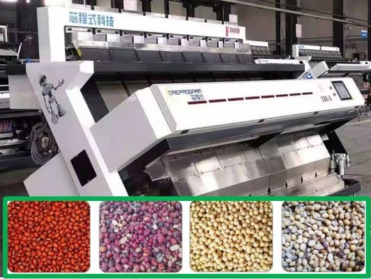 8 Chutes Red Beans / Soybean Color Sorter Accurate Recognition 6.0Kw