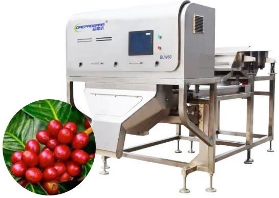 Infrared Coffee Cherry Sorting Machine 0.5-0.8 Mpa 3T/H 2040x1120x1630mm